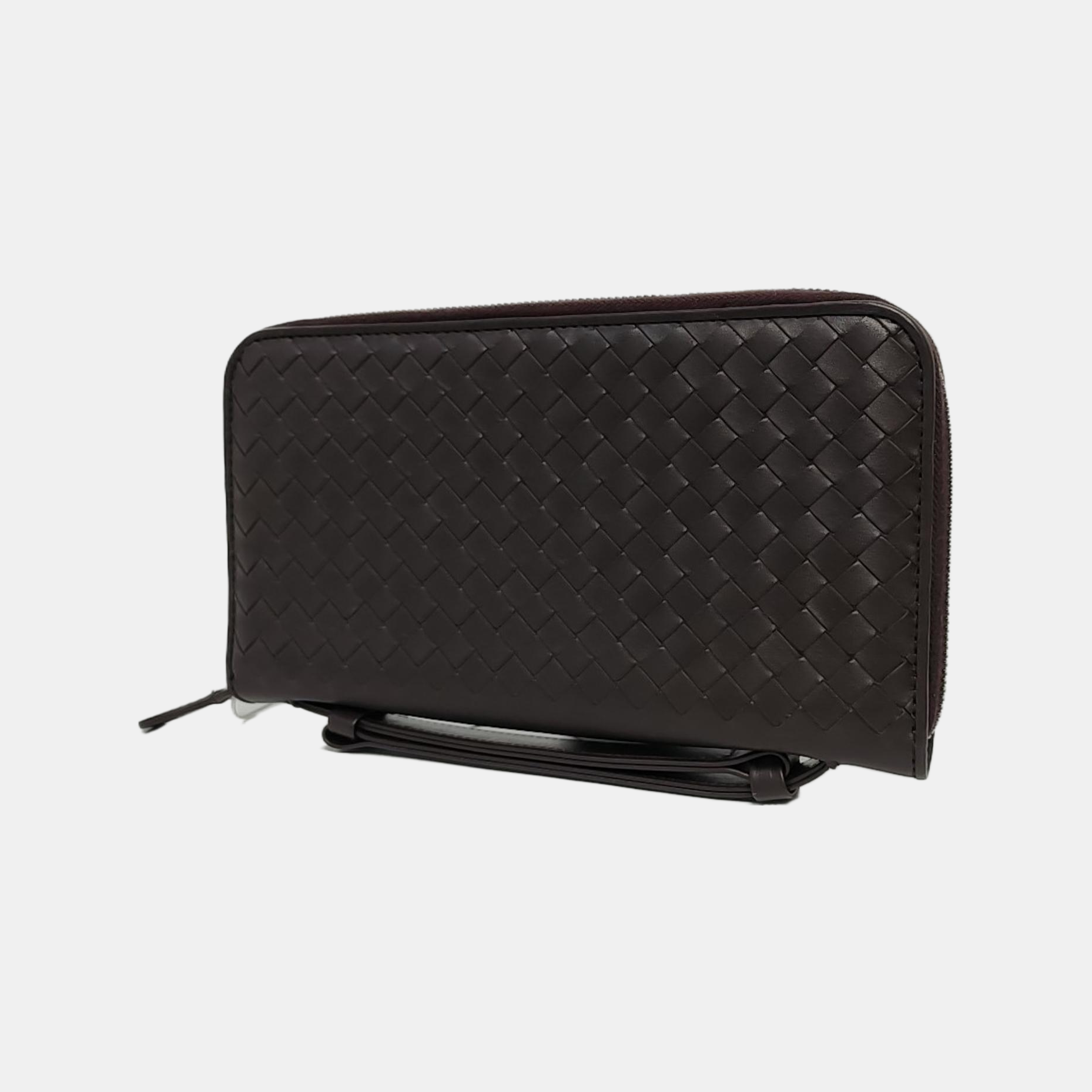 Calfskin Top Handle Bag Brown