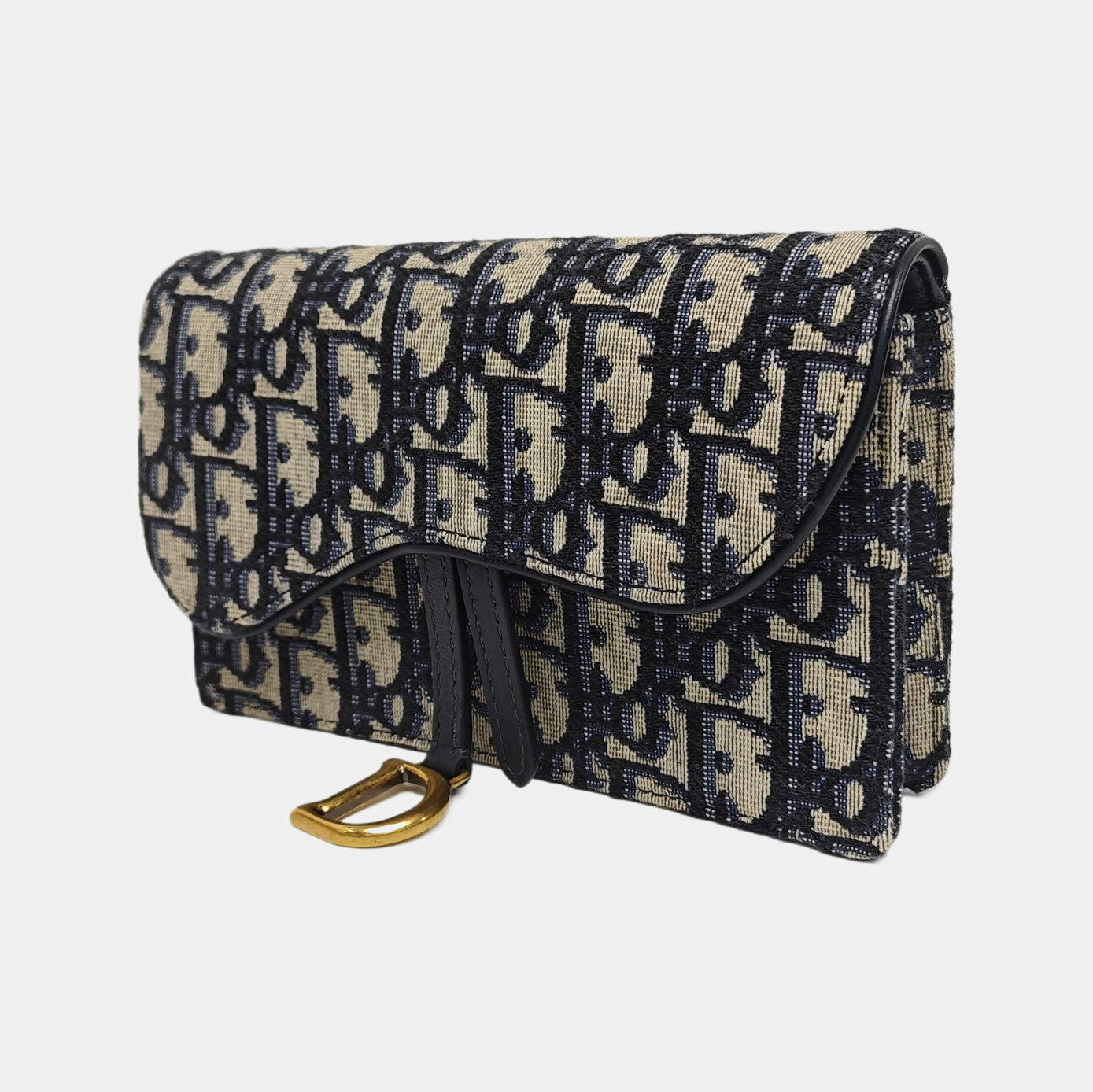 Saddle Mini Oblique Canvas Blue