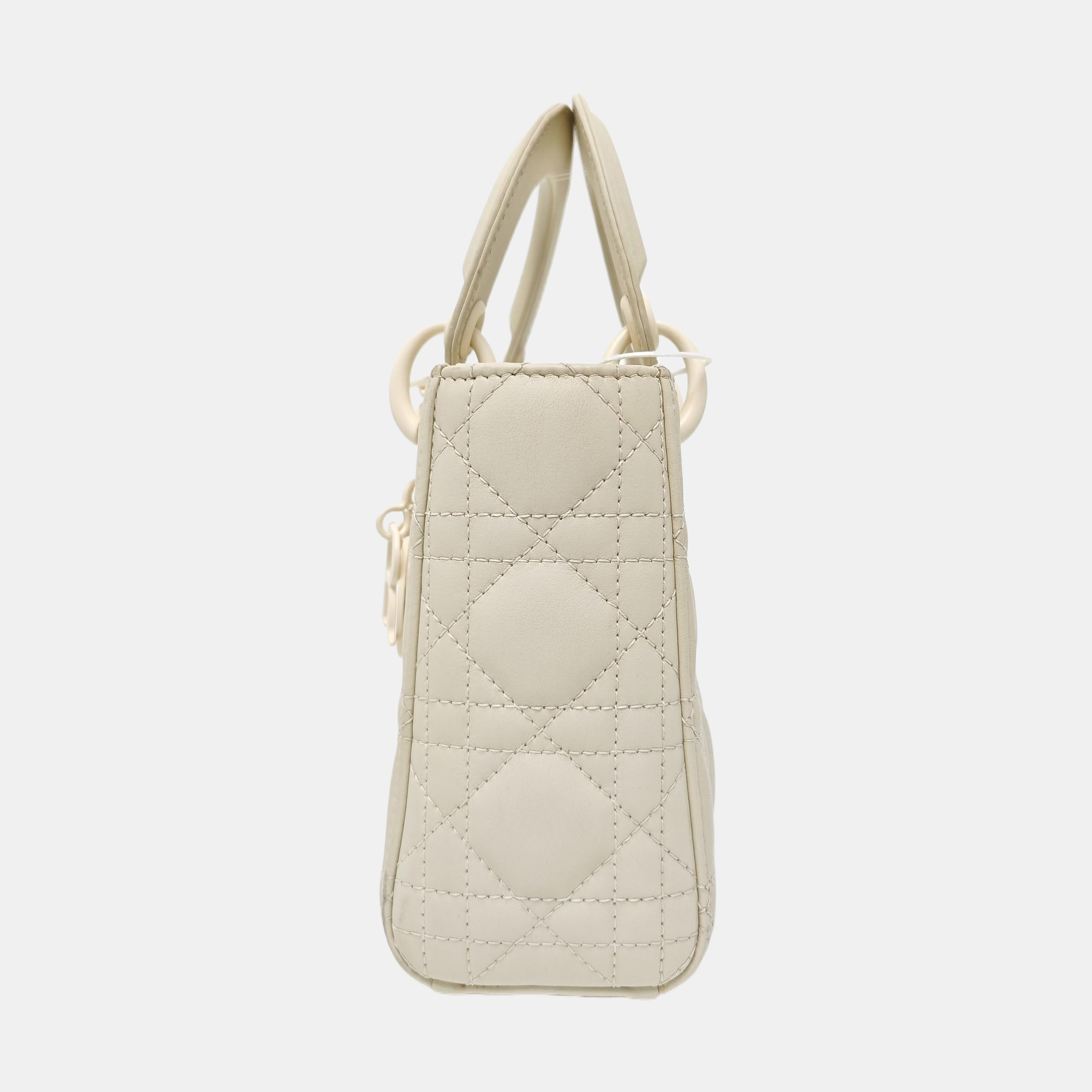 Lady Dior Mini Cannage Lambskin White