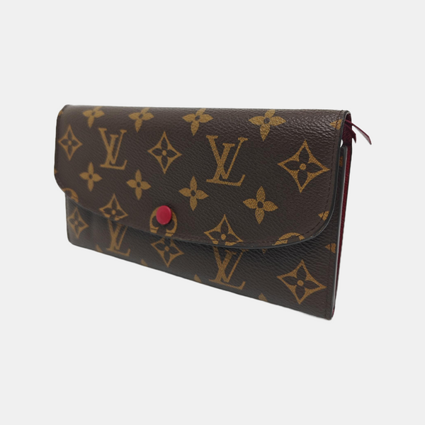 EMILIE Monogram Coated Canvas Brown Wallet