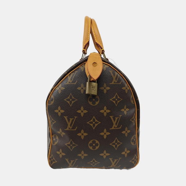 SPEEDY 30 Monogram Coated Canvas Brown