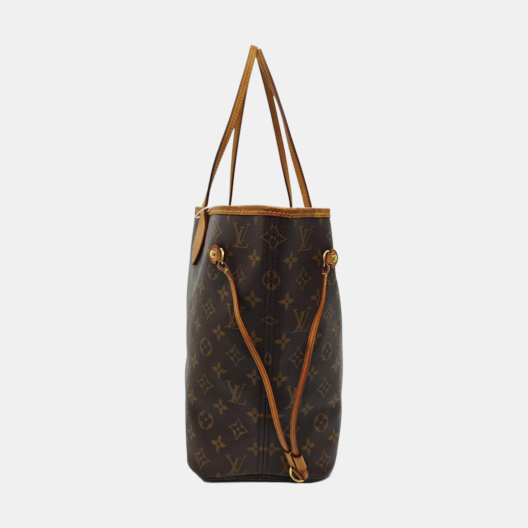 NEVERFULL MM Monogram Coated Canvas Brown
