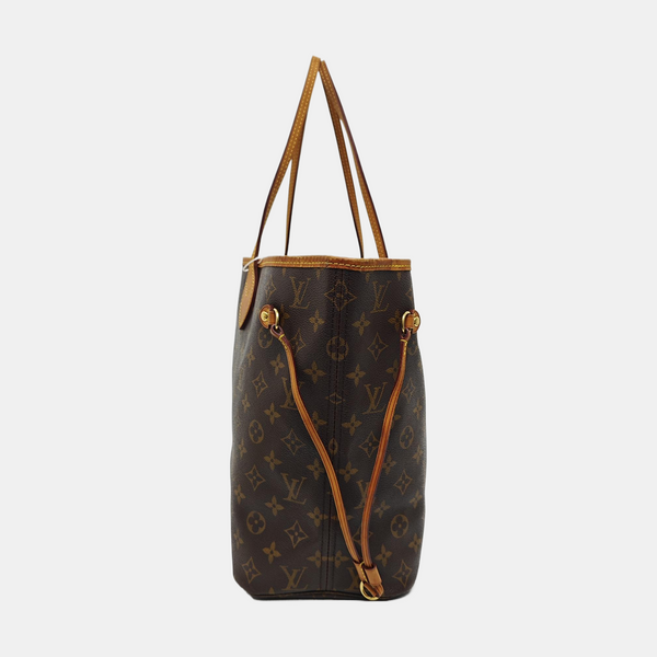 NEVERFULL MM Monogram Coated Canvas Brown