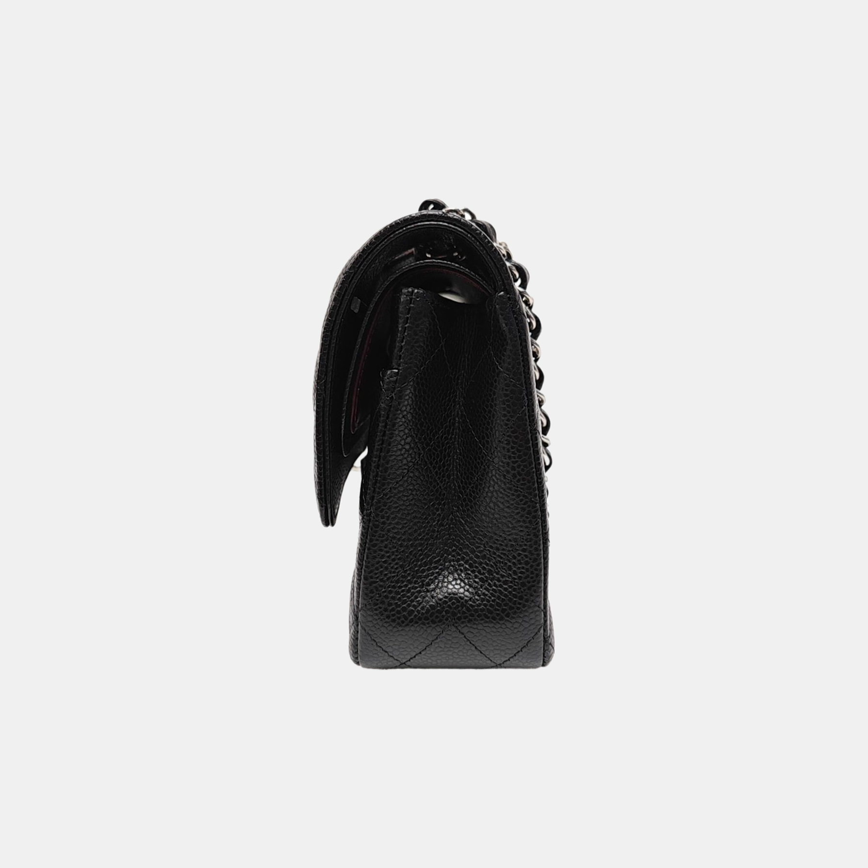 CLASSIC FLAP Small Quilted Grained Calfskin Black
