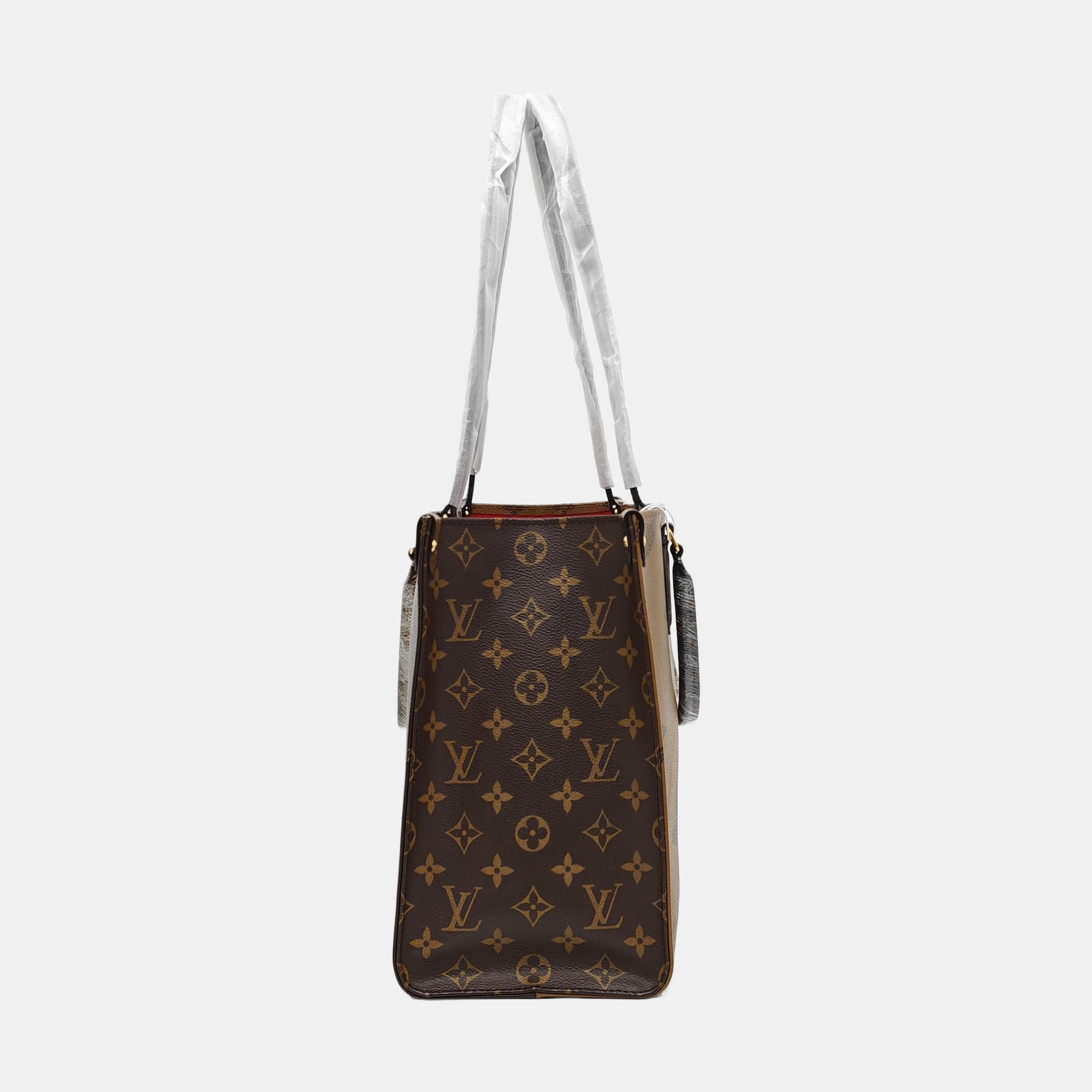 ONTHEGO MM Monogram Coated Canvas Brown