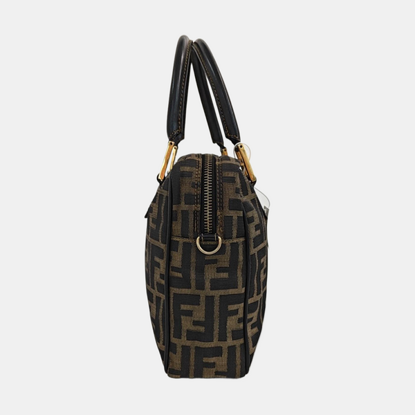Monogram Canvas Top Handle Bag Brown