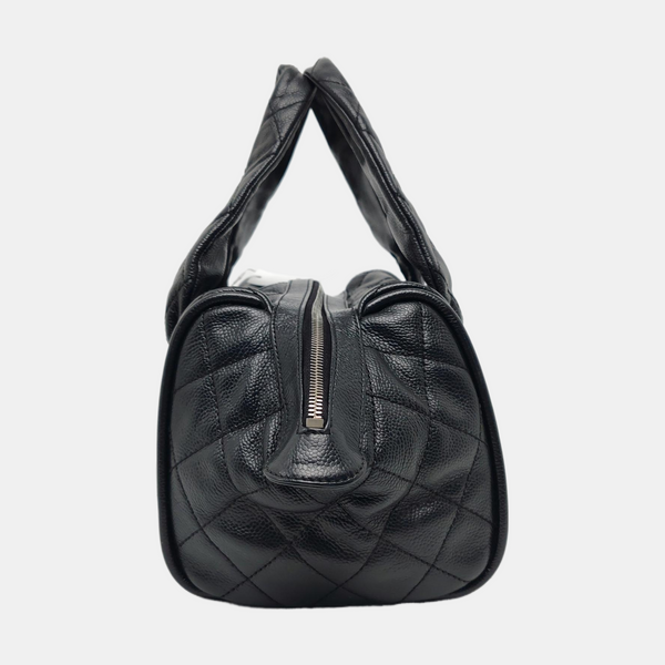 Quilted Grained Calfskin Black