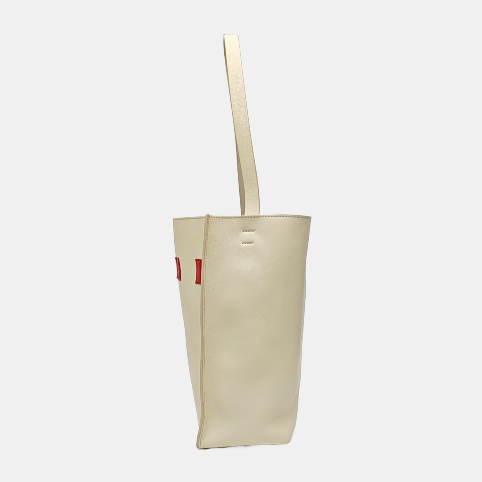 Calfskin Shoulder Bag Small White