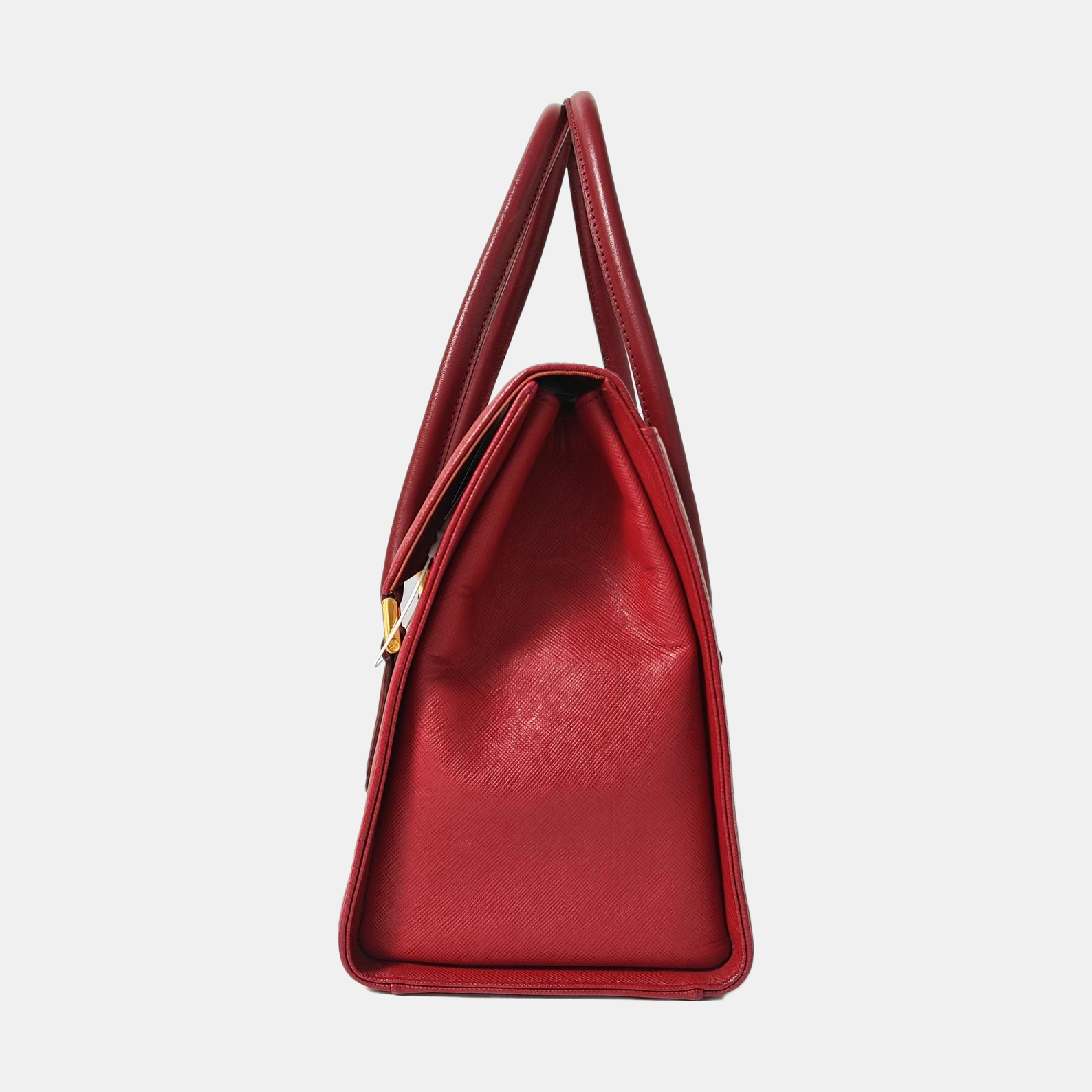Calfskin Top Handle Bag Red