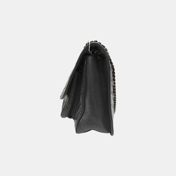 NIKI Medium Chevron Calfskin Gray