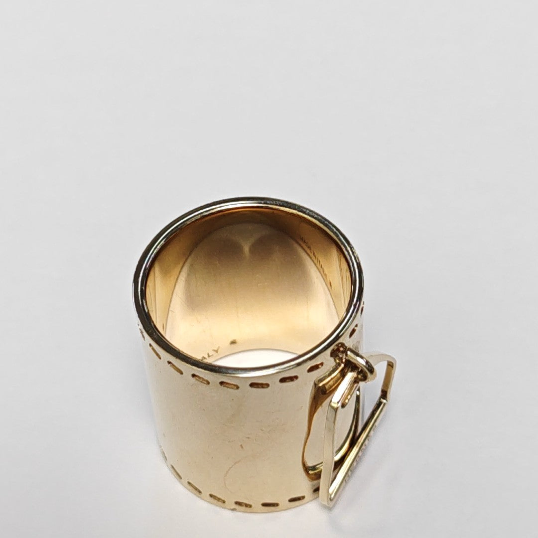 Metal Scarf Ring Gold