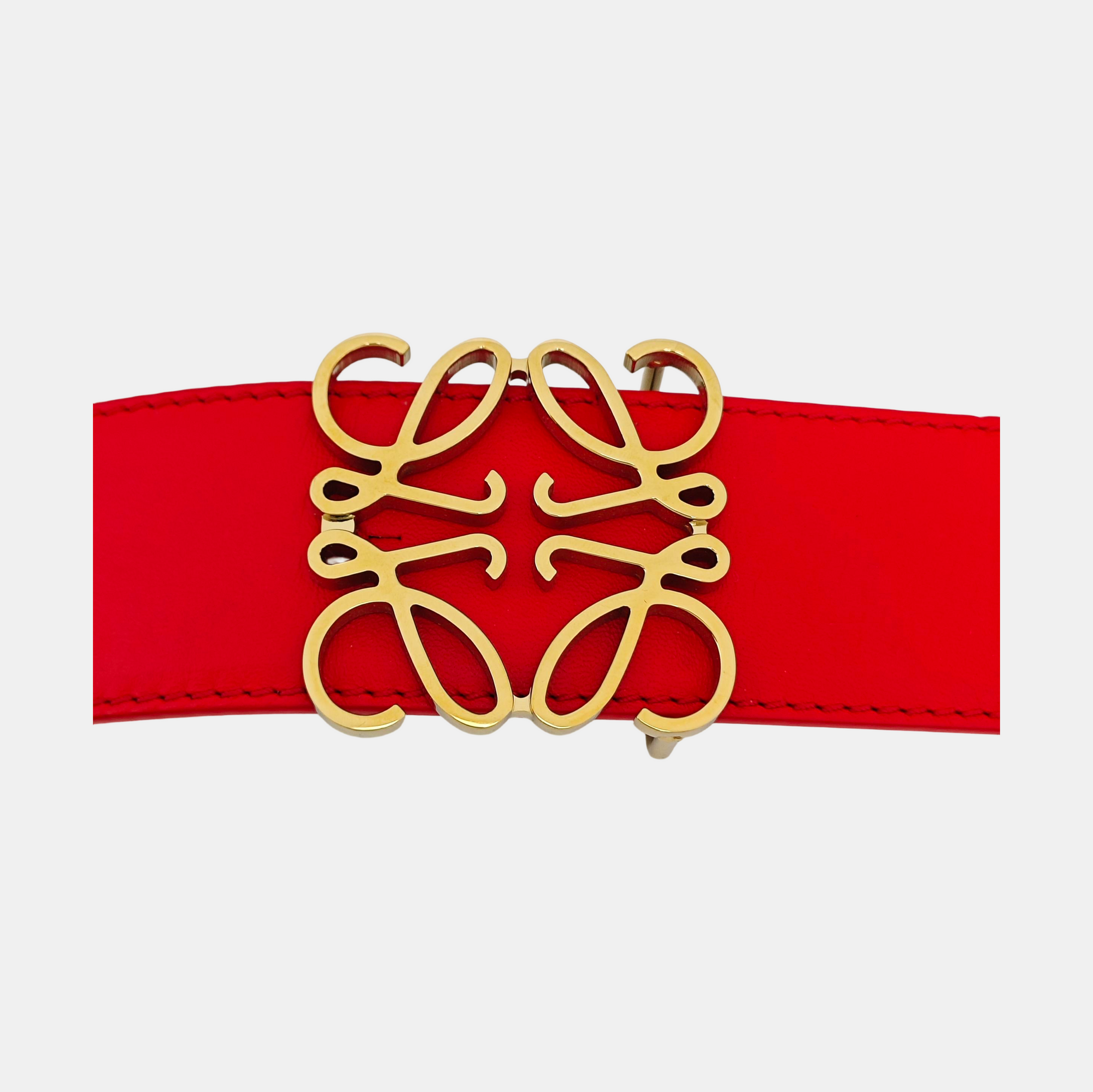 Leather Belt Red