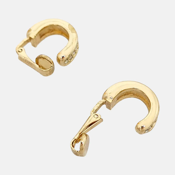 Metal Gold Clip On Earrings