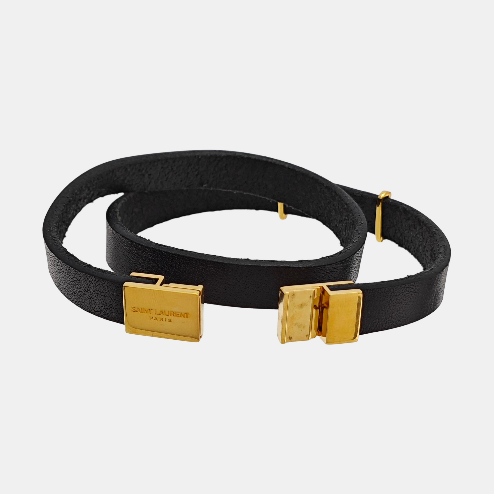 Leather Black Bangle