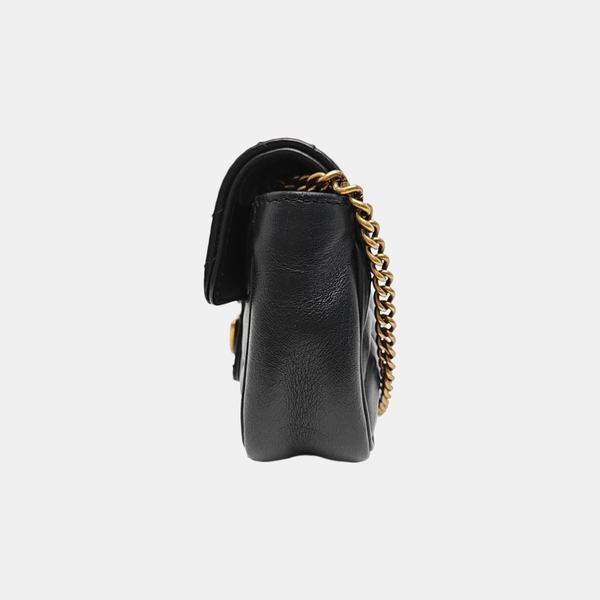 GG Marmont Mini Quilted Calfskin Black