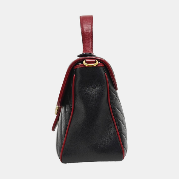 GG Marmont Small Quilted Calfskin Black