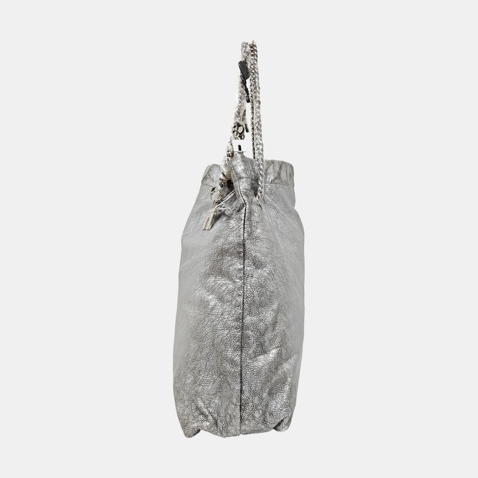 Crush Medium Calfskin Silver