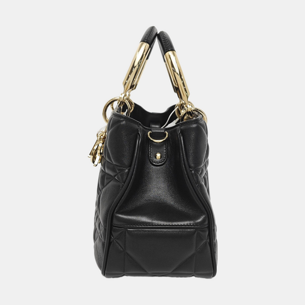 Lady Dior Large Cannage Calfskin Black