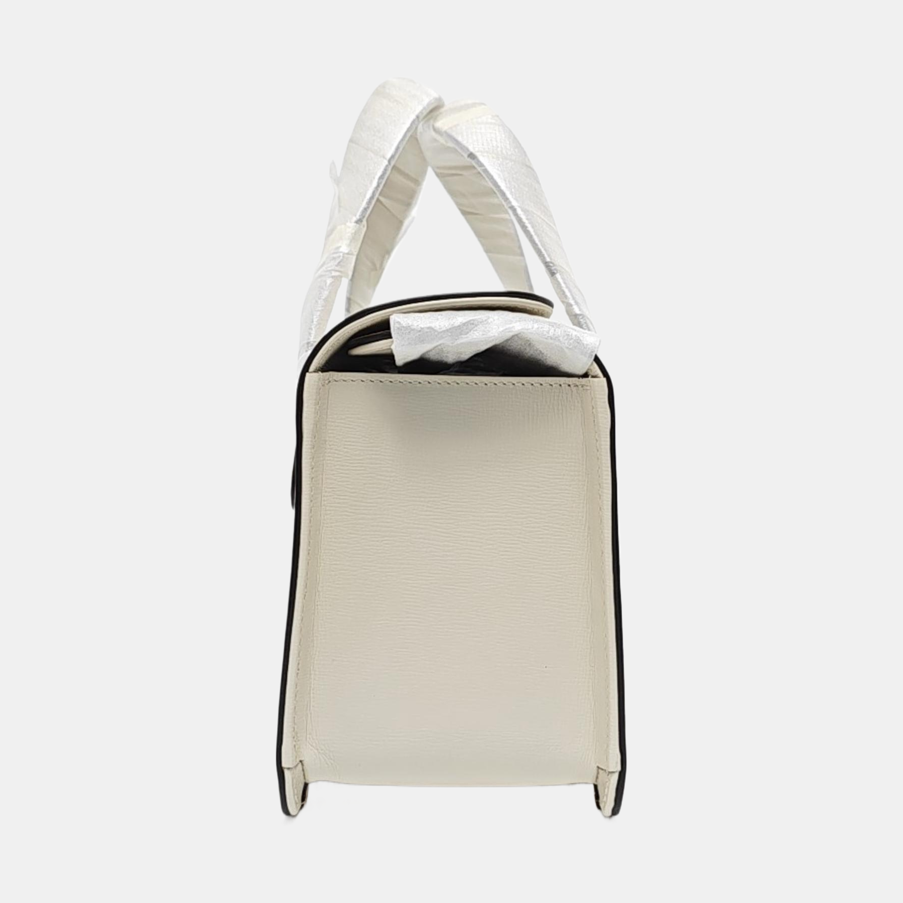Authenticated pre-owned  Horsebit 1955 Calfskin White - Top Handle Bag at Looply