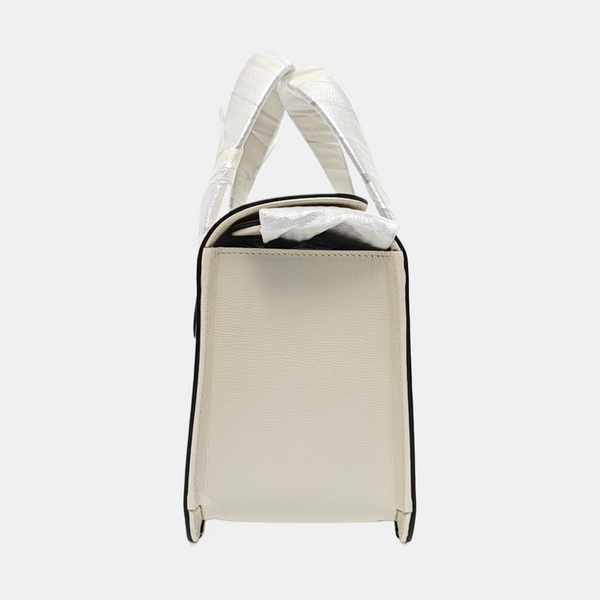 Authenticated pre-owned  Horsebit 1955 Calfskin White - Top Handle Bag at Looply