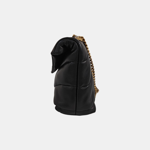 PUFFER Mini Chevron Lambskin Black