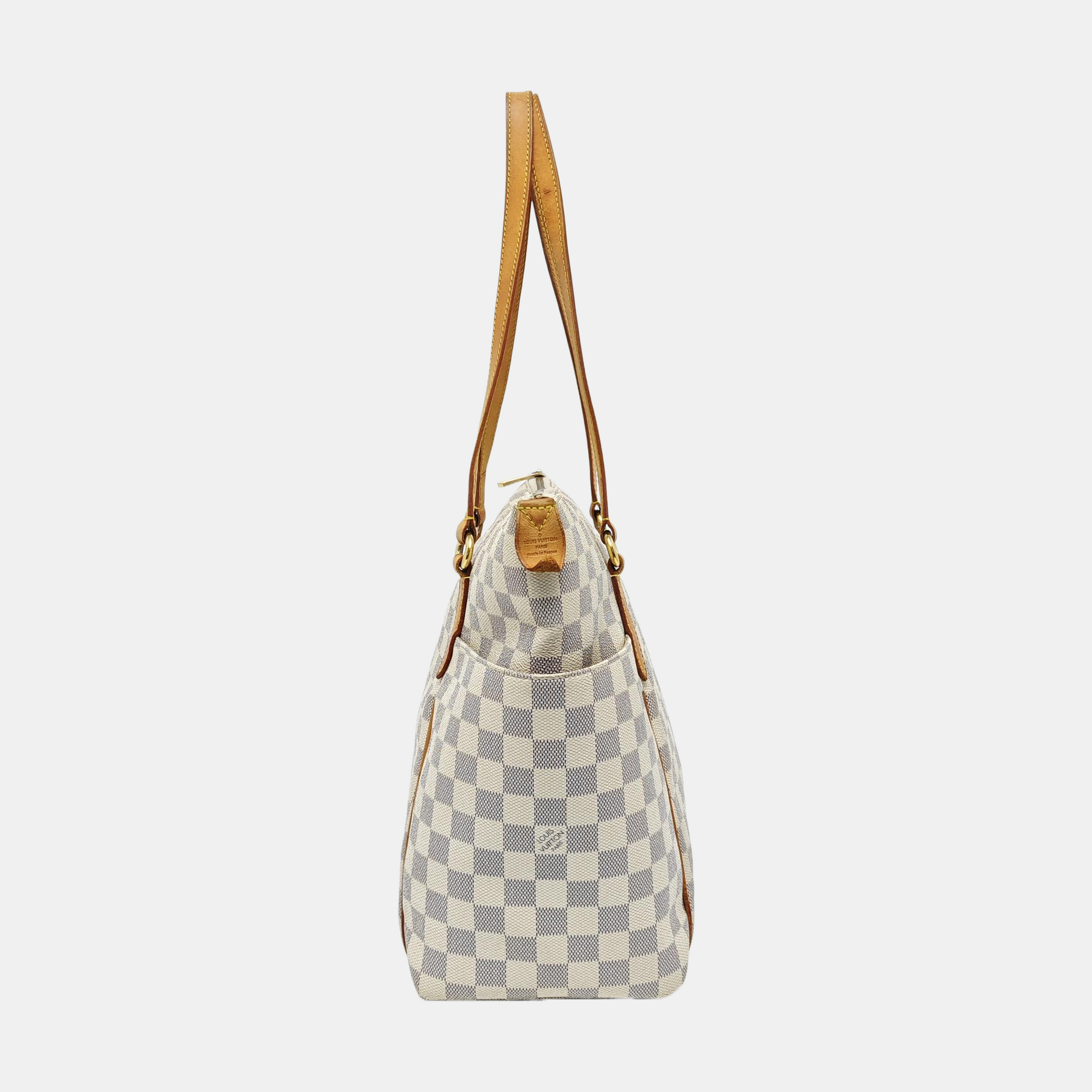 TOTALLY MM Damier Azur Coated Canvas White