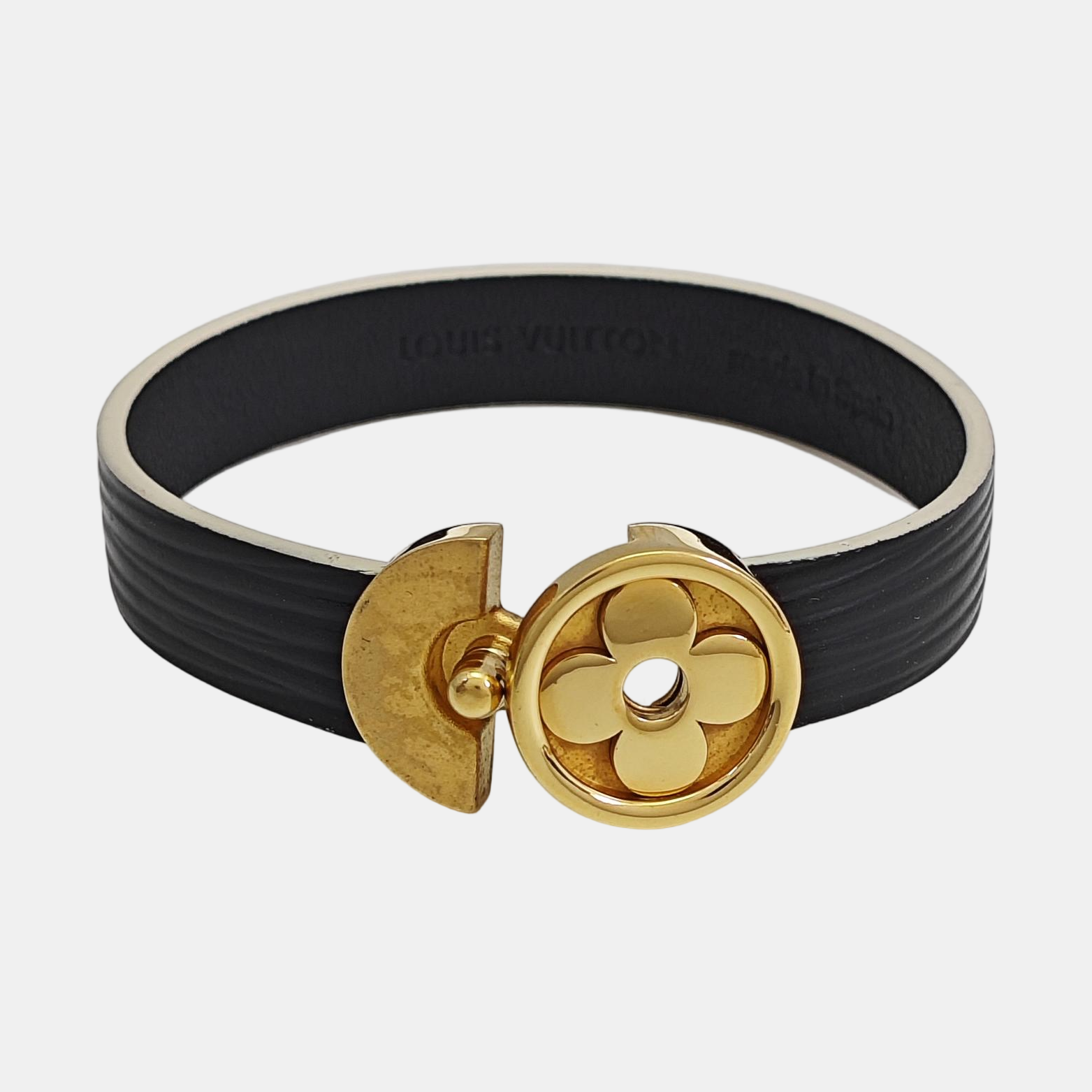 FLOWER ACTION Metal Black Bangle