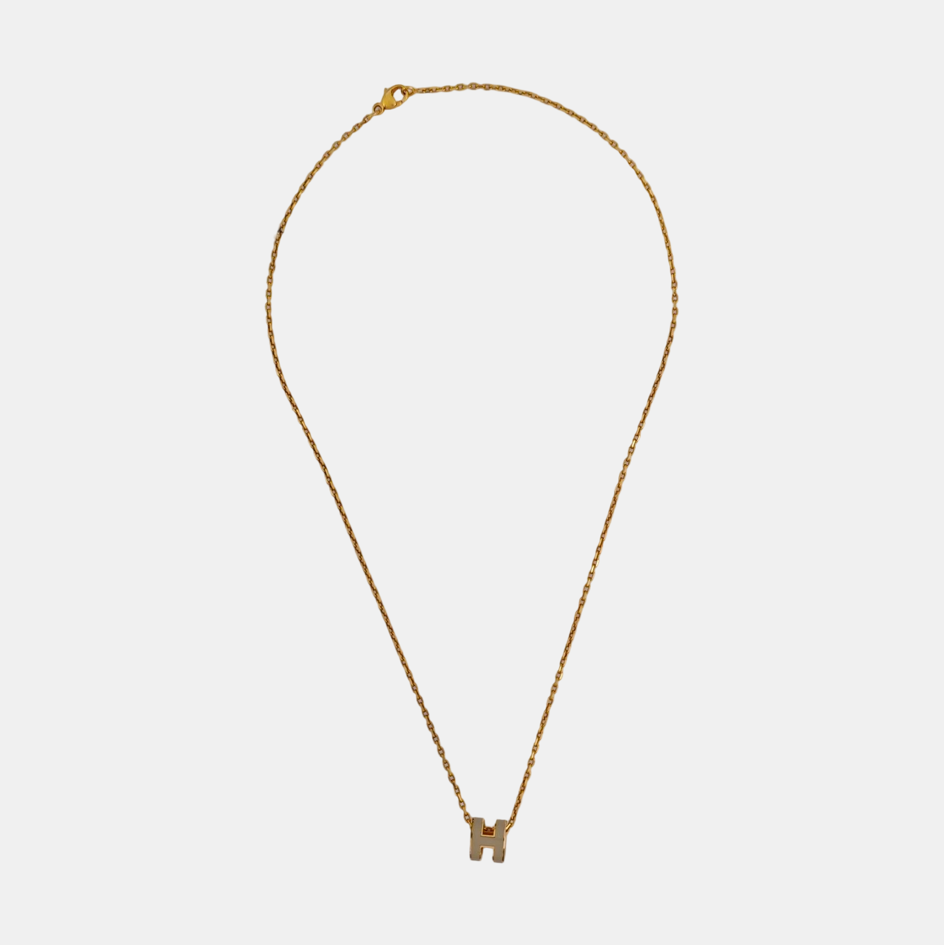Pop H Metal Rose Gold Necklace