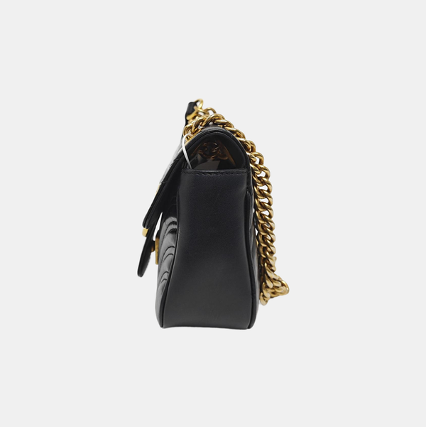 GG Marmont Small Quilted Calfskin Black