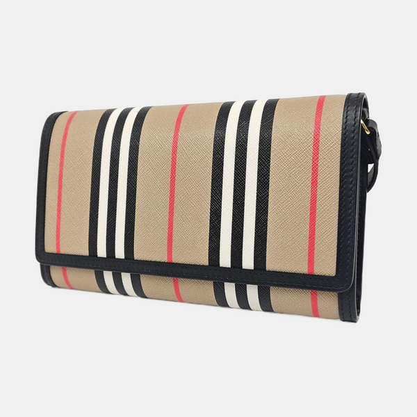 Coated Canvas Shoulder Bag Brown