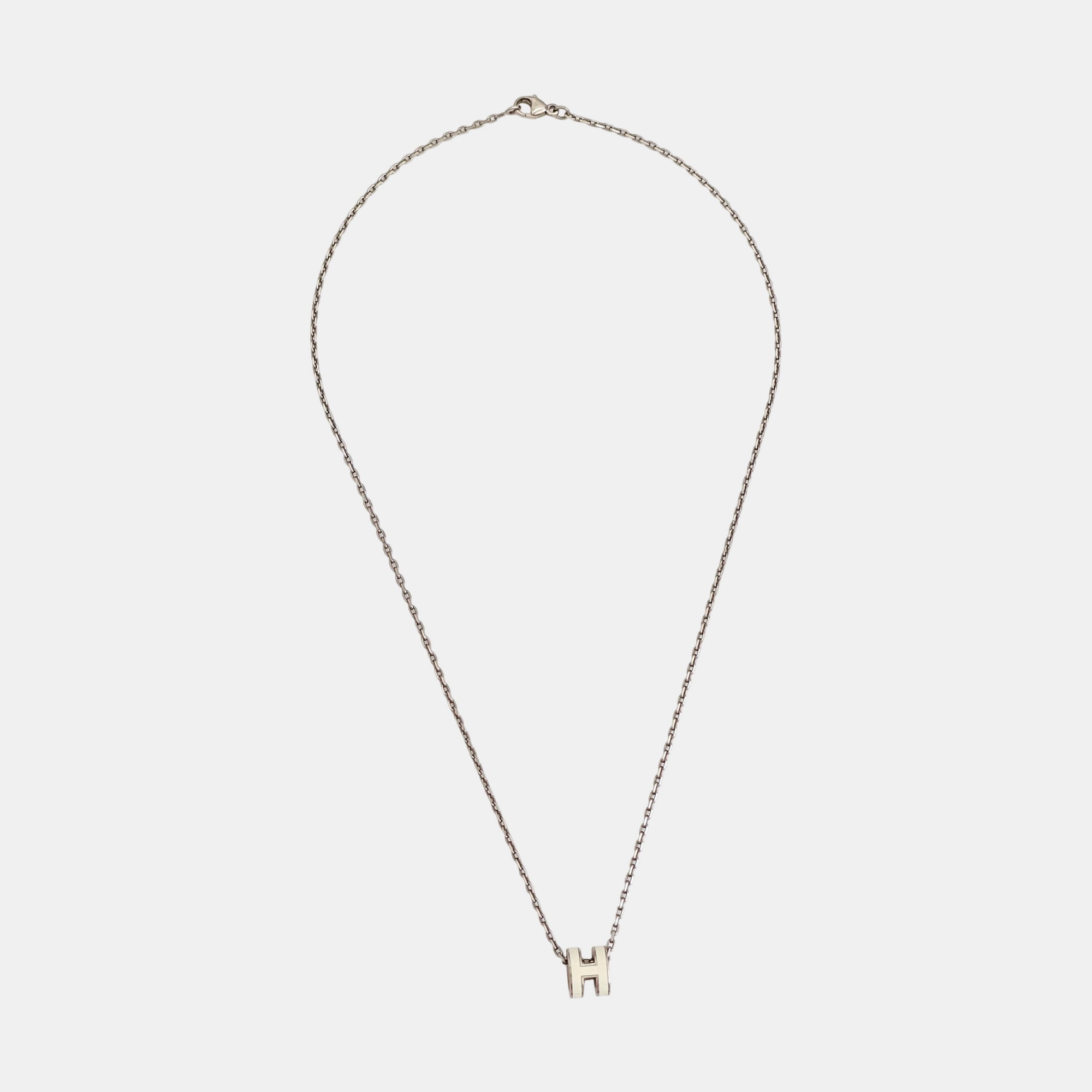 Pop H Metal Silver Necklace