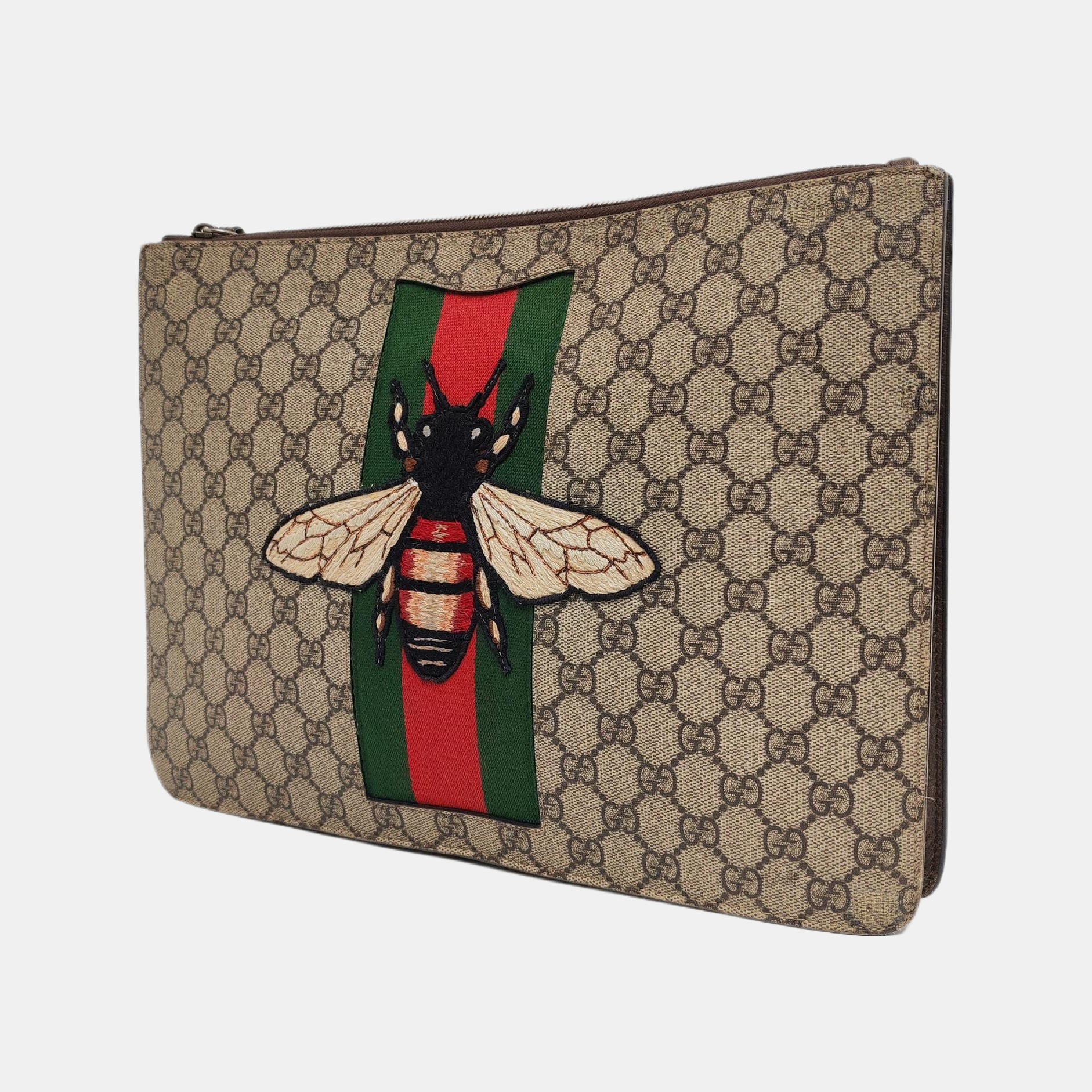 GG Supreme Monogram Coated Canvas Brown