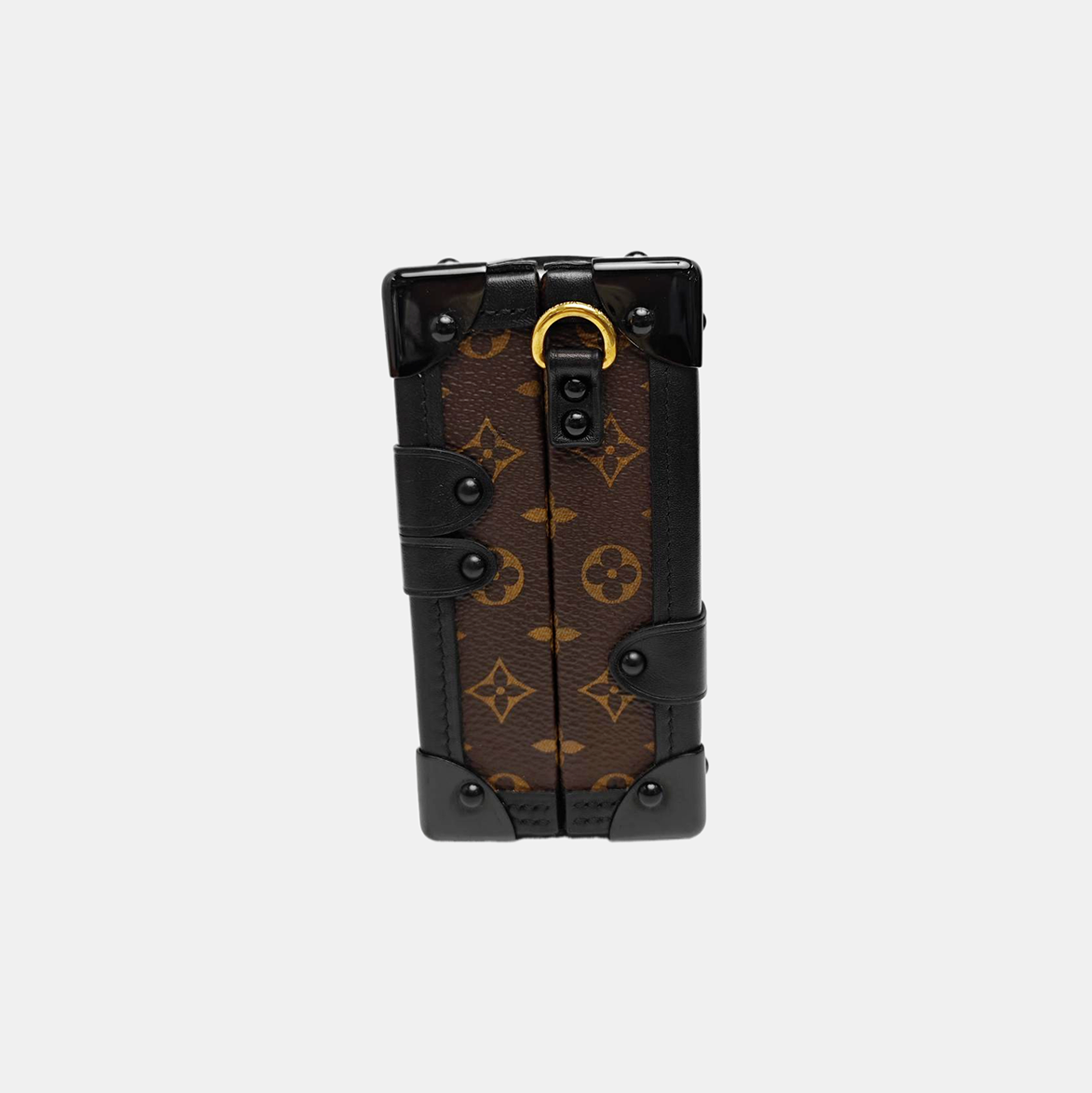 PETITE MALLE Monogram Coated Canvas Brown