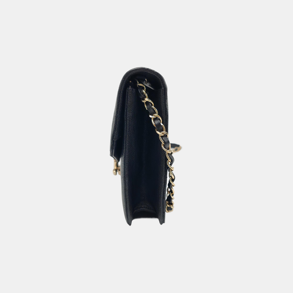 THREAD AROUND Quilted Grained Calfskin Black