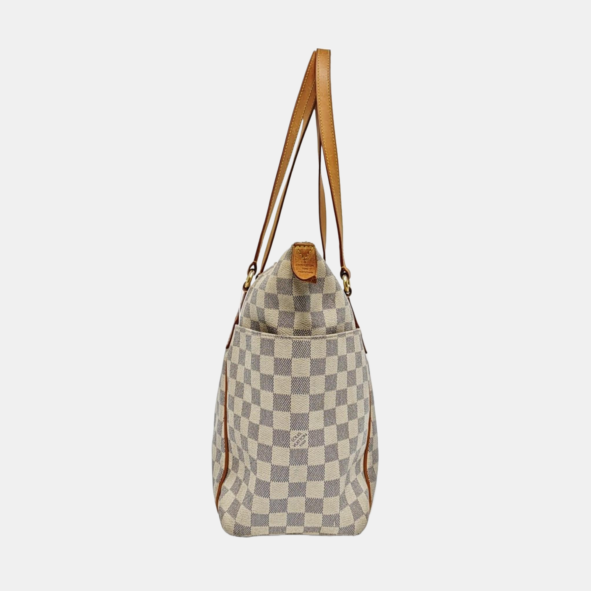 TOTALLY MM Damier Azur Coated Canvas White