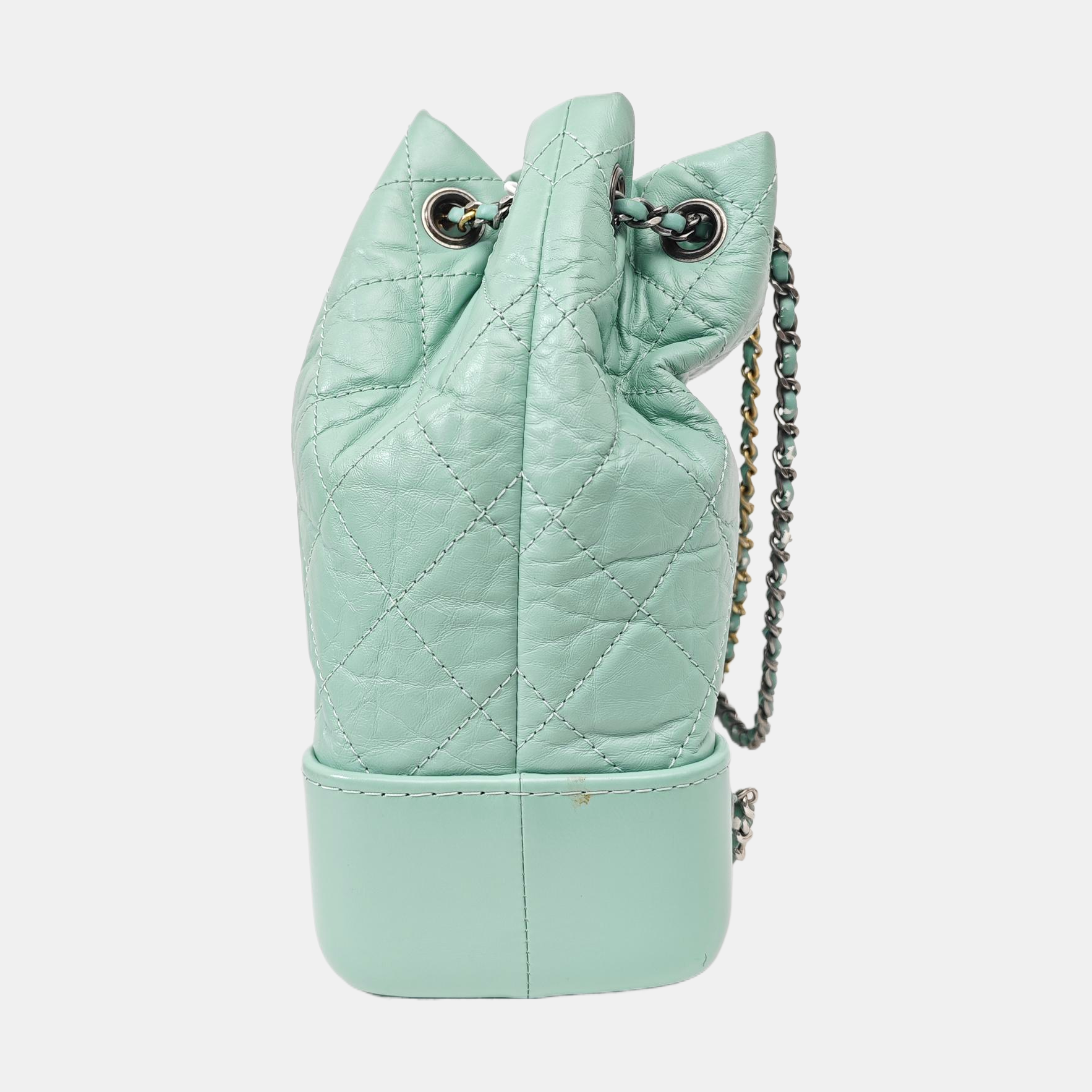 GABRIELLE Small Quilted Calfskin Green