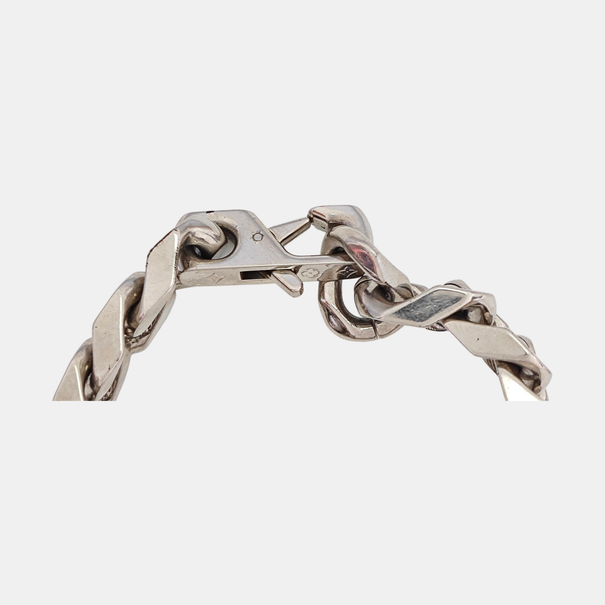 Monogram Metal Silver Bracelet
