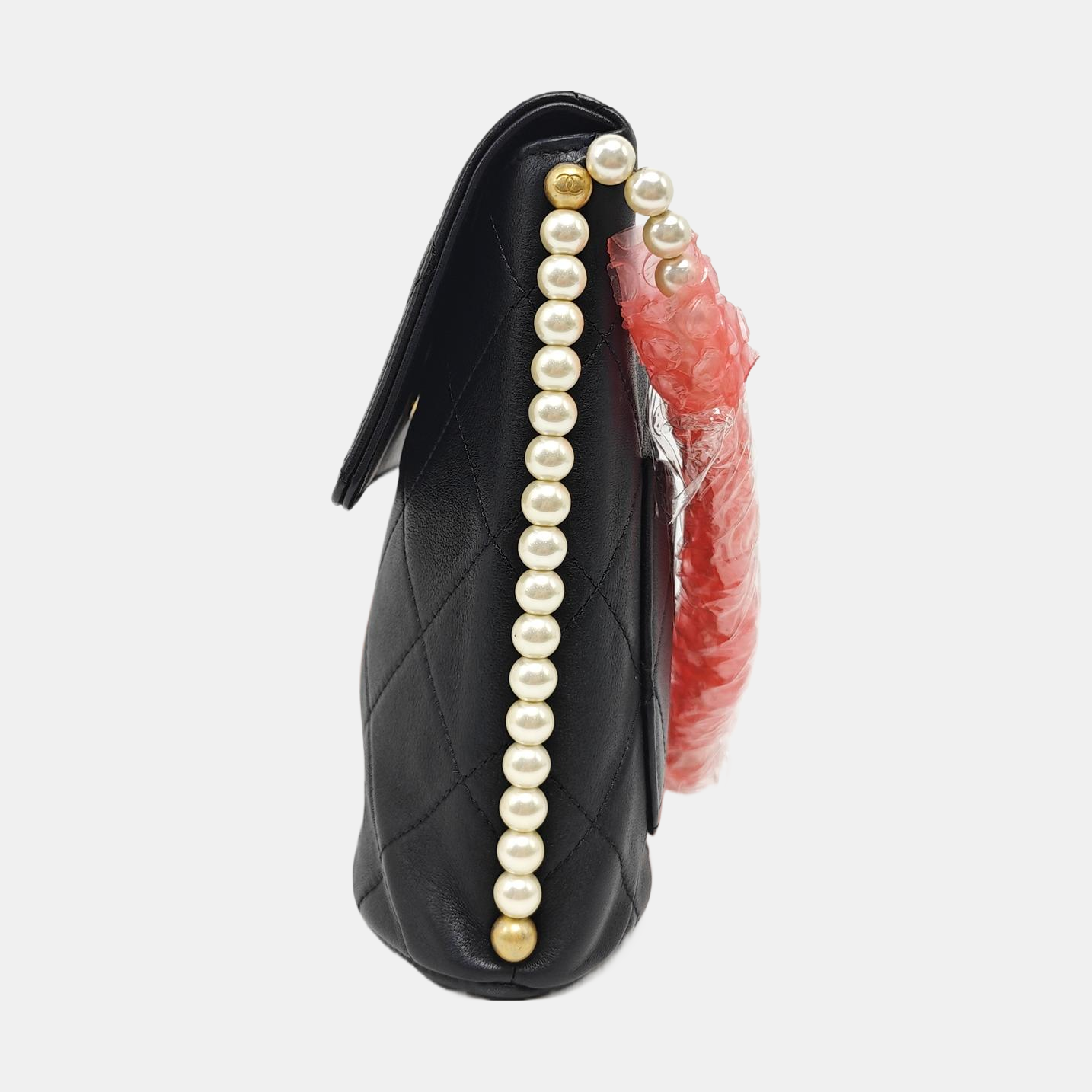 Quilted Calfskin Shoulder Bag Small Black