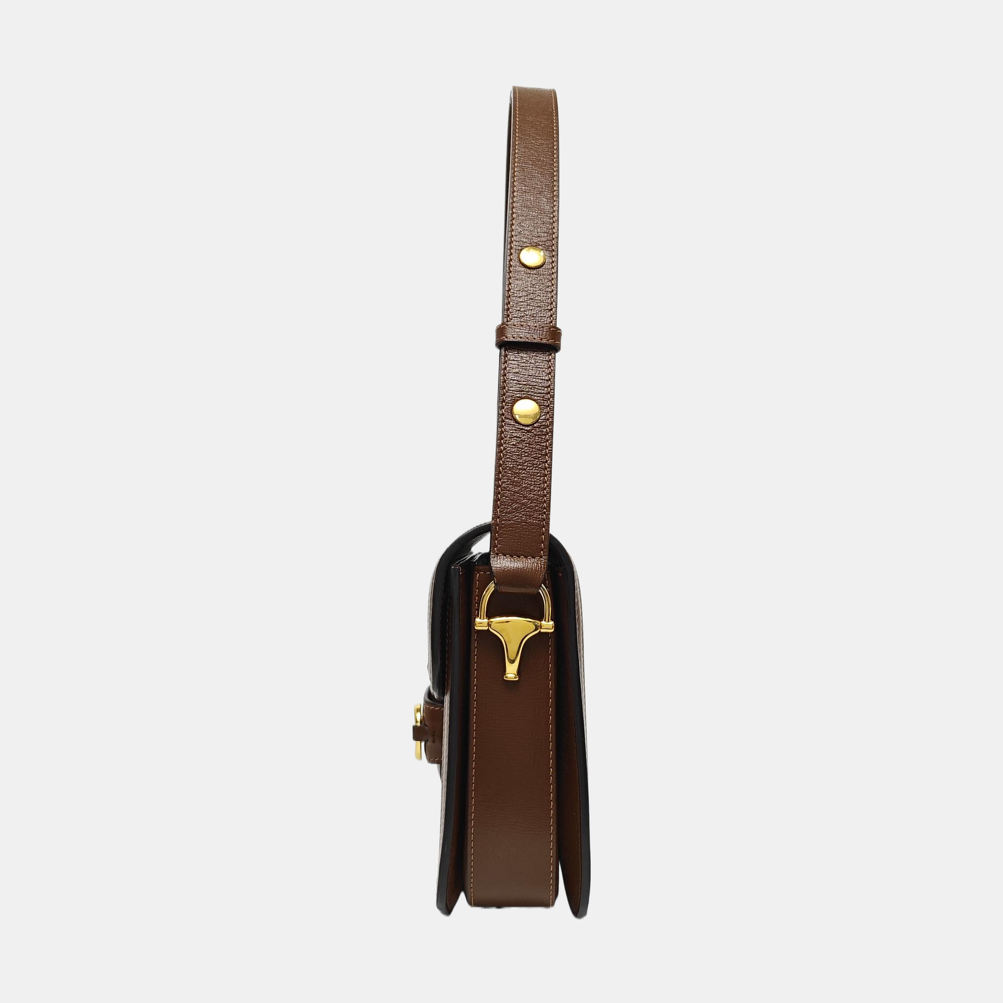 Horsebit 1955 Medium Monogram Coated Canvas Beige