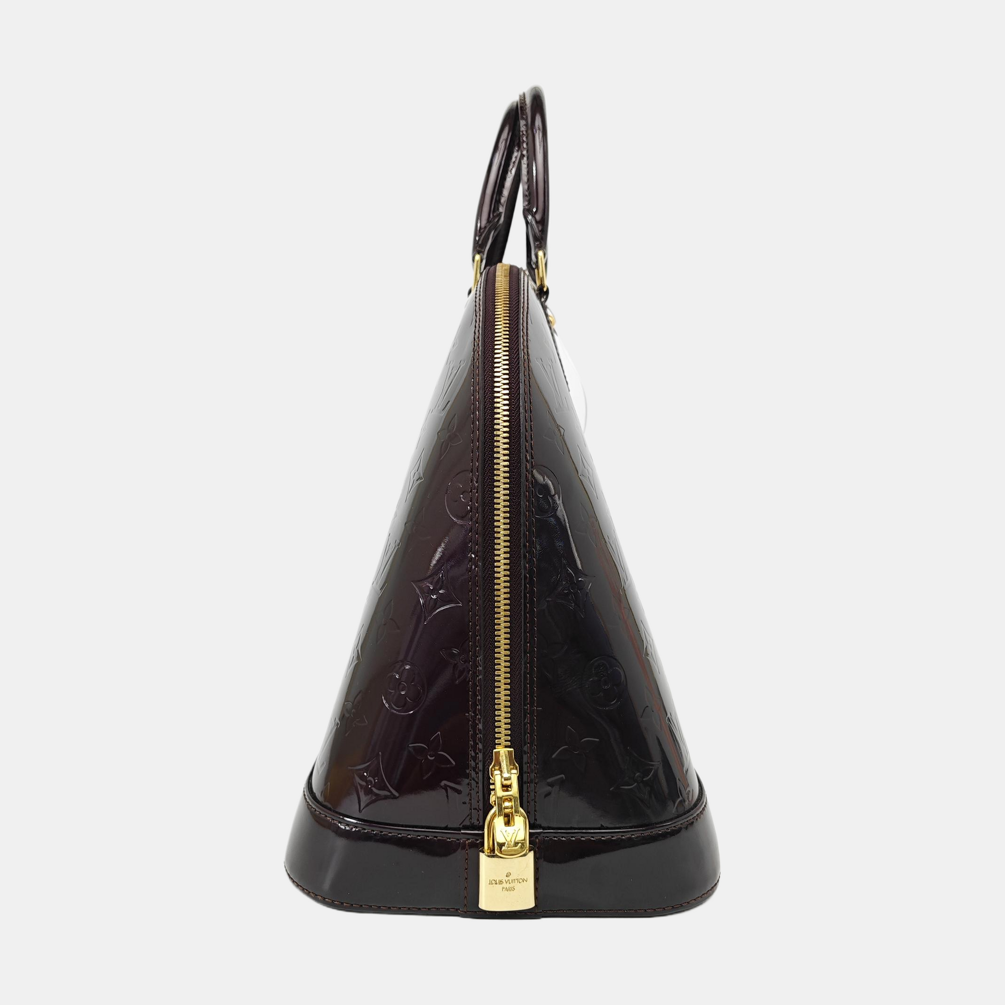 ALMA MM Monogram Patent Leather Red