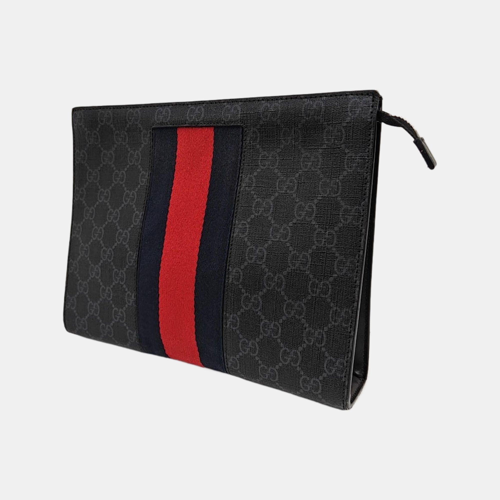 GG Supreme Monogram Coated Canvas Gray
