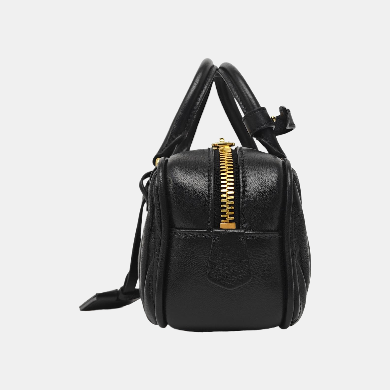 Arcadie Matelassé Quilted Lambskin Black