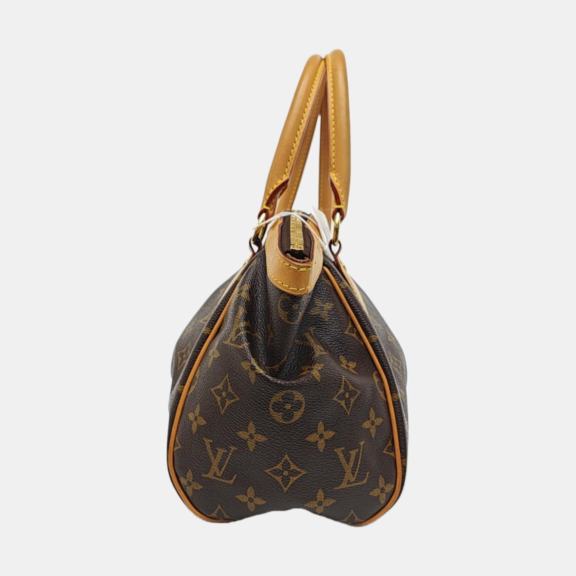 Monogram Coated Canvas Shoulder Bag Brown