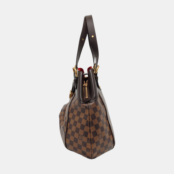 SISTINA MM Damier Ebene Coated Canvas Brown