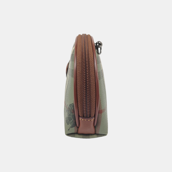 Coated Canvas Shoulder Bag Green