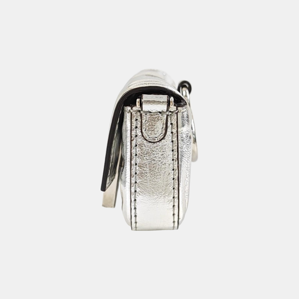 Baguette Super Mini Calfskin Silver