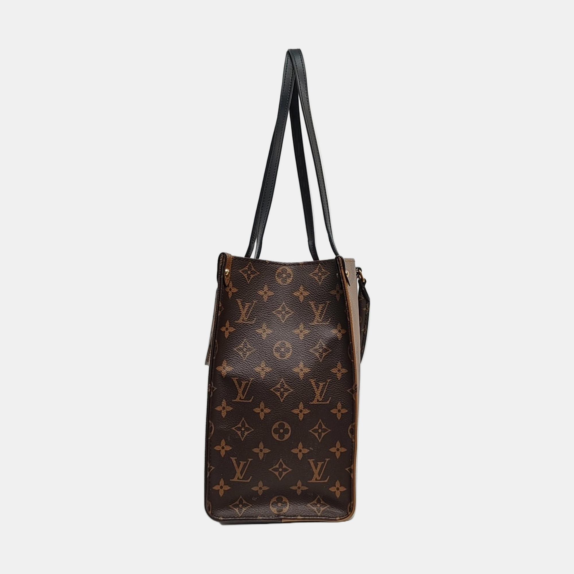 ONTHEGO MM Monogram Coated Canvas Brown