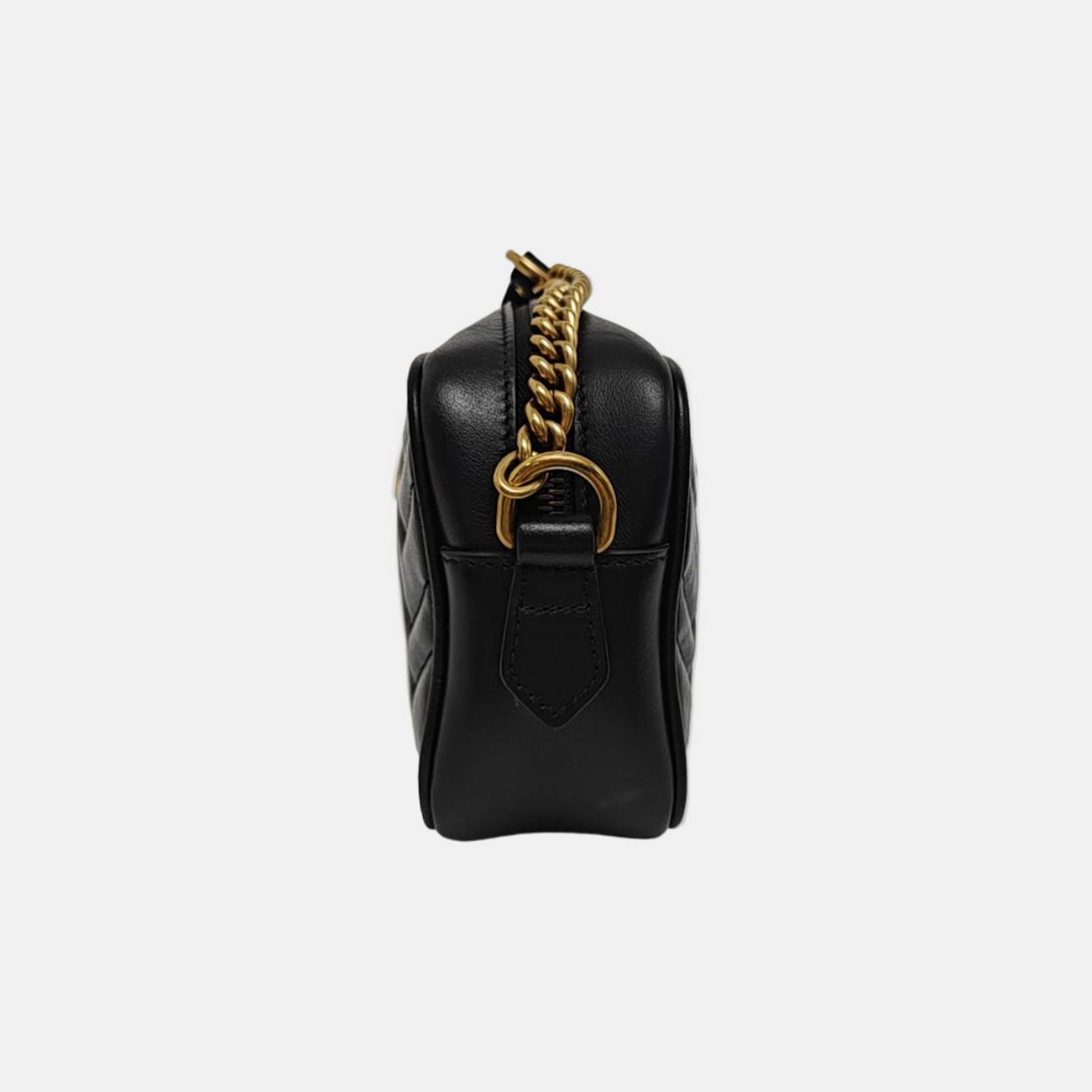GG Marmont Mini Quilted Calfskin Black