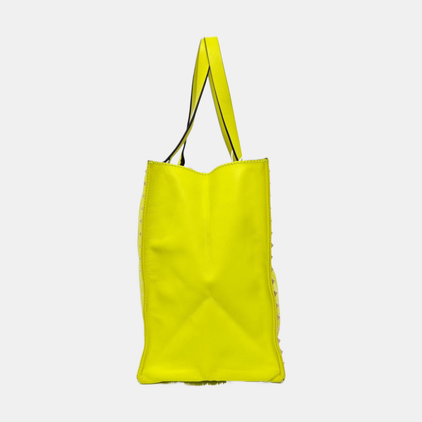 Rockstud Calfskin Yellow