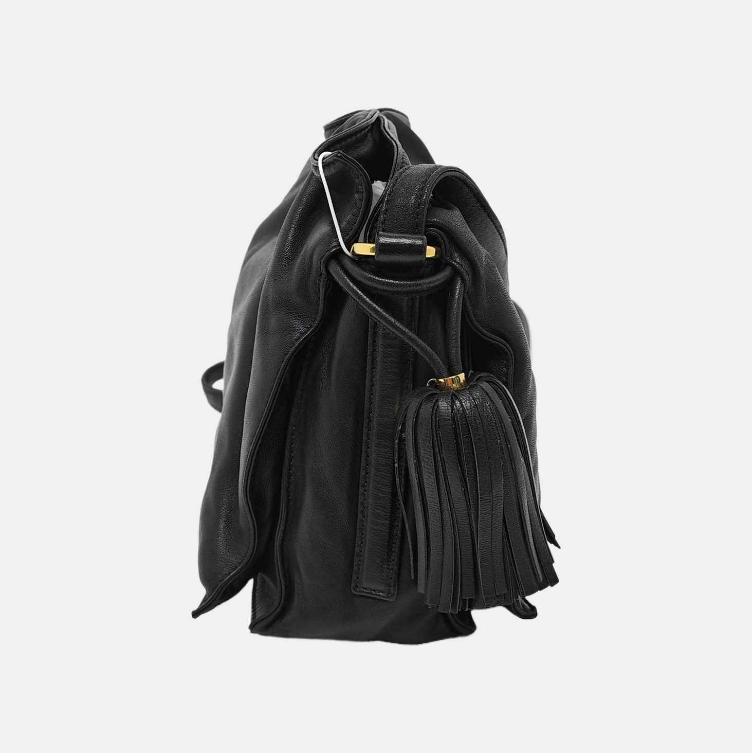 Authenticated pre-owned  Flamenco Lambskin Black - Shoulder Bag at Looply